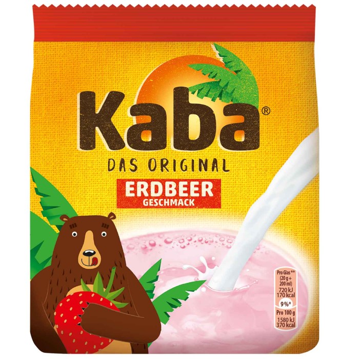 Kaba Erdbeer lösliches Getränke-Pulver mit Erdbeergeschmack 400g