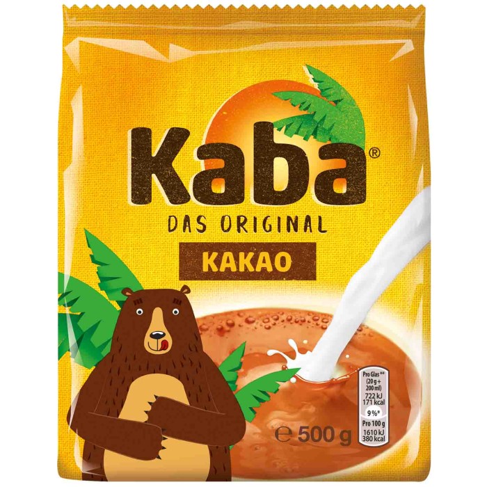 Kaba Kakao lösliches kakaohaltiges Getränke-Pulver mit Traubenzucker 400g