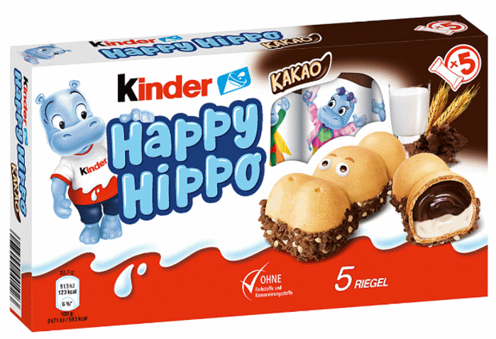 Ferrero Kinder Happy Hippo Kakao 5 Stück