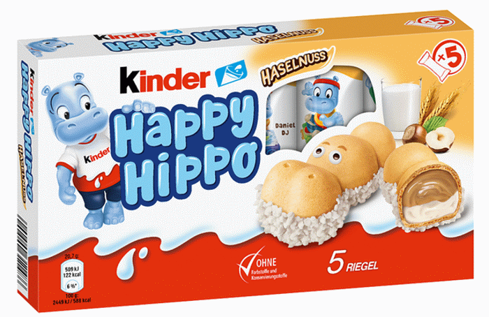 Ferrero Kinder Happy Hippo Haselnuss 5 Stück