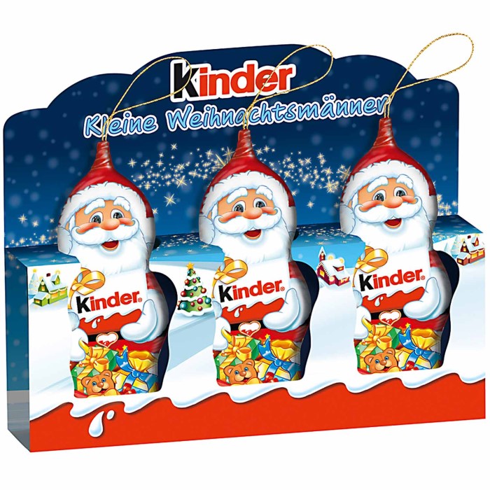 Ferrero Kinder Schokolade Kleine Weihnachtsmänner 3 x 15g