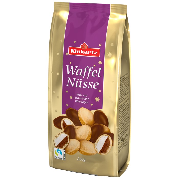 Kinkartz Waffel Nüsse doppelt gefüllt mit Vanille- und Nougat-Creme 250g