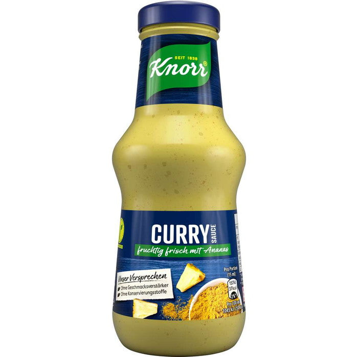 Knorr Curry Sauce fruchtig & frisch mit Ananas 250ml / 8.45 fl. oz.
