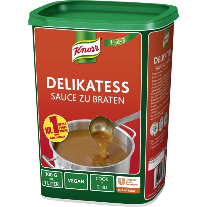 Knorr Delikatess Soße zum Braten vegan in der Vorratsdose 1kg