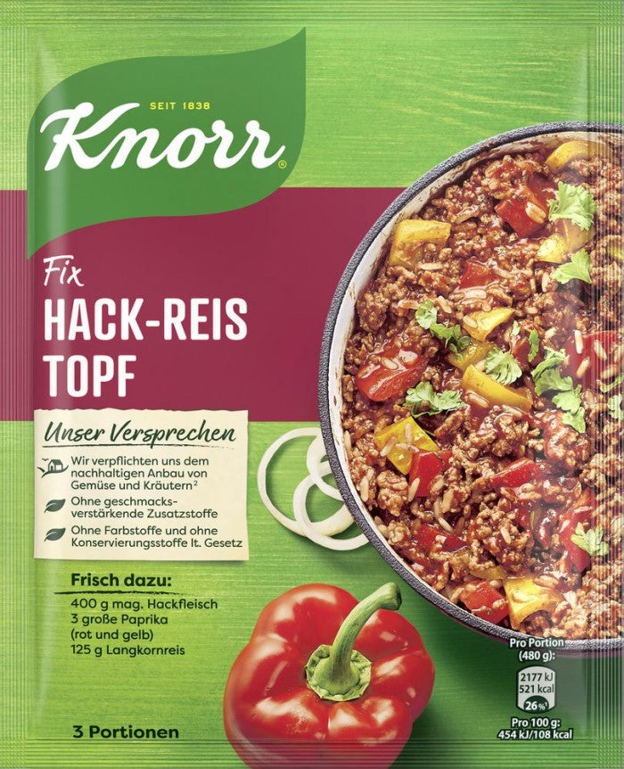 Knorr Fix für Hackfleisch-Reis Topf 49g / 1.72 oz. NET. WT.