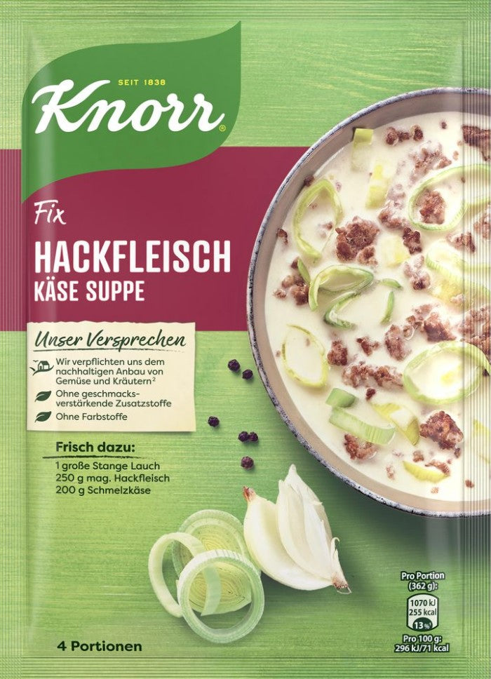 Knorr Fix für Hackfleisch Käse Suppe 58g / 2.04 oz. NET. WT.