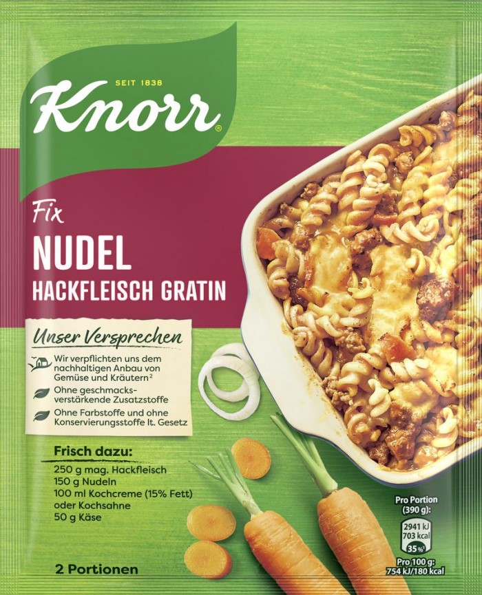 Knorr Fix für Nudel Hackfleisch Gratin 36g / 1.26 oz. NET. WT.