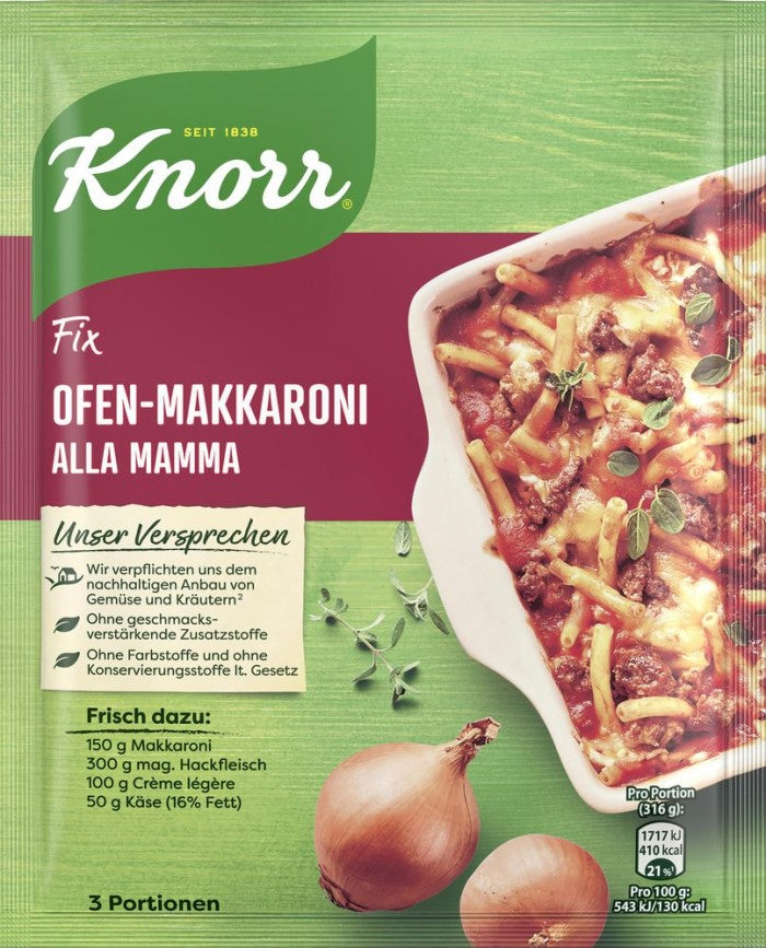 Knorr Fix für Ofen-Makkaroni alla Mamma 48g / 1.69 oz. NET. WT.