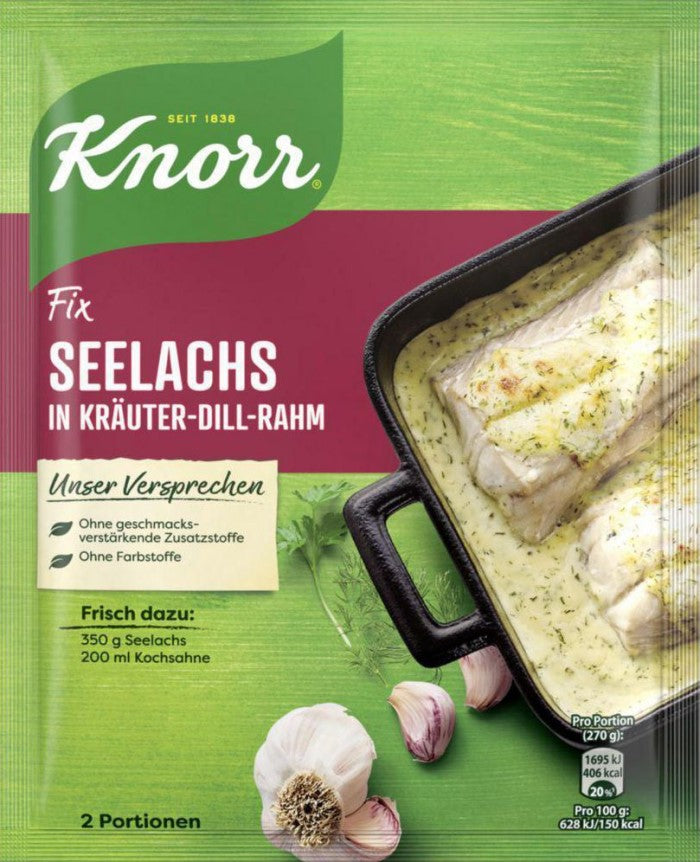 Knorr Fix für Seelachs in Kräuter Dill Rahm 30g / 1.05oz