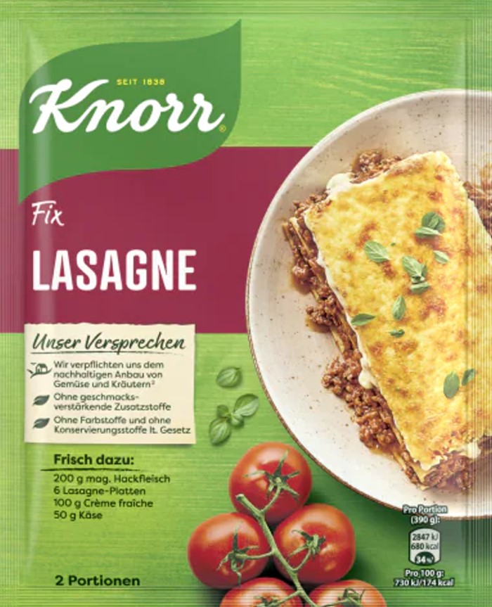 Knorr Fix Würzmischung für Lasagne 52g / 1.83 oz