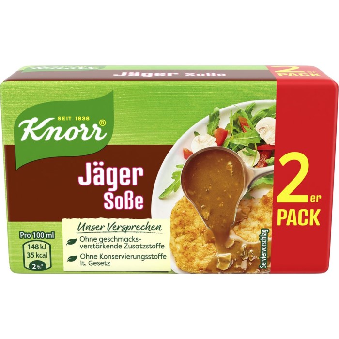 Knorr Jäger Soße im 2er Pack ergibt 2 mal 250ml