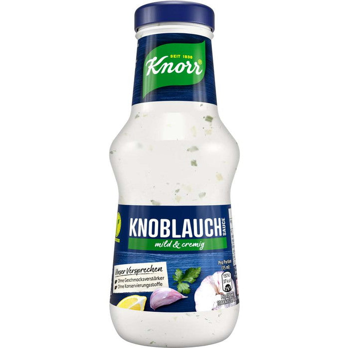 Knorr Knoblauch Sauce mild & cremig 250ml / 8.45 fl. oz.
