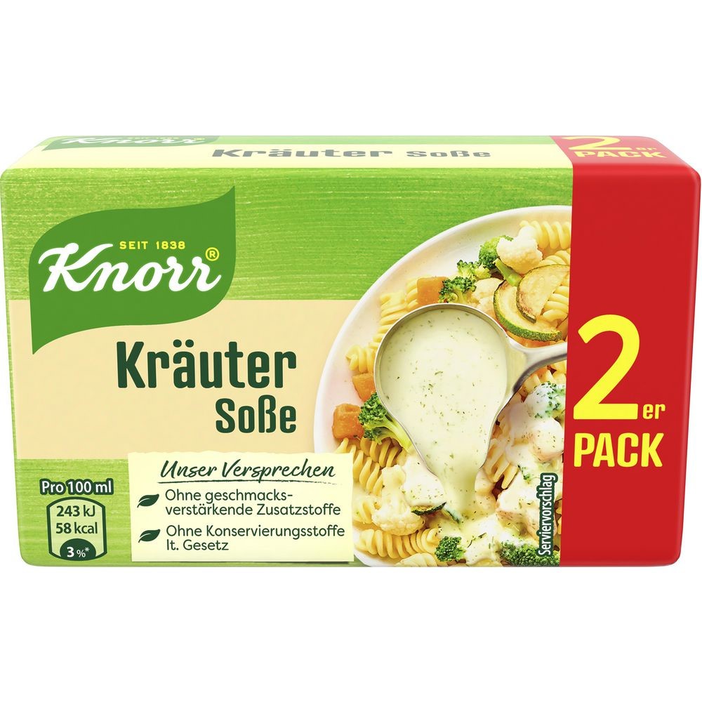 Knorr Kräuter Soße im 2er Pack ergibt 2 mal 250ml