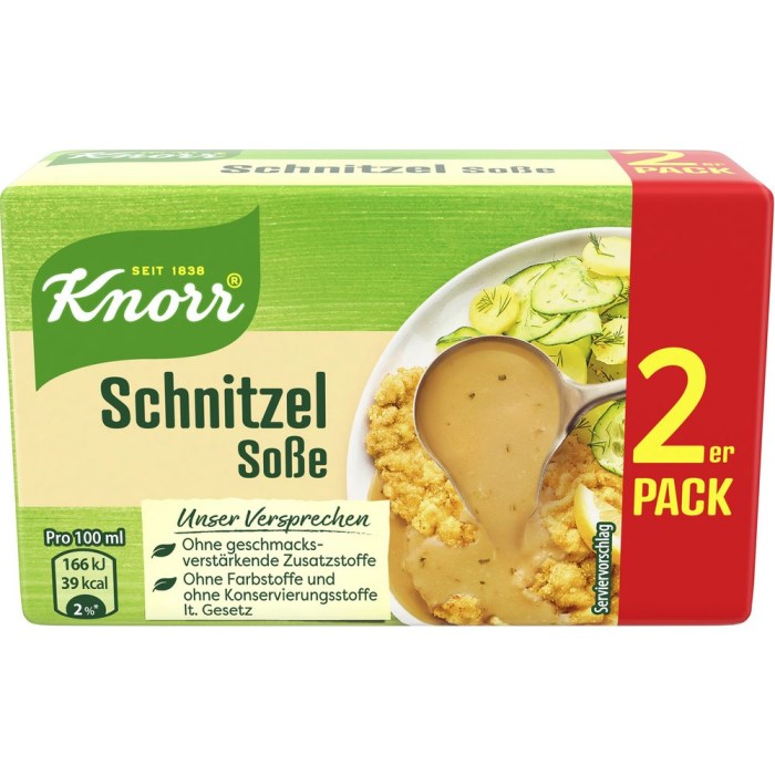 Knorr Schnitzel Soße im 2er Pack ergibt 2 mal 250ml