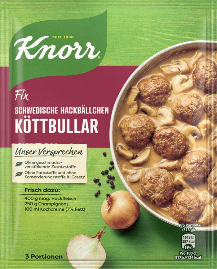 Knorr Fix für Köttbullar-Schwedische Hackbällchen 49g