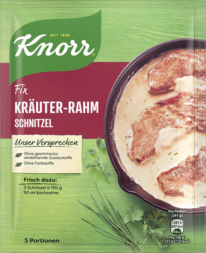 Knorr Fix für Kräuter-Rahmschnitzel 47g