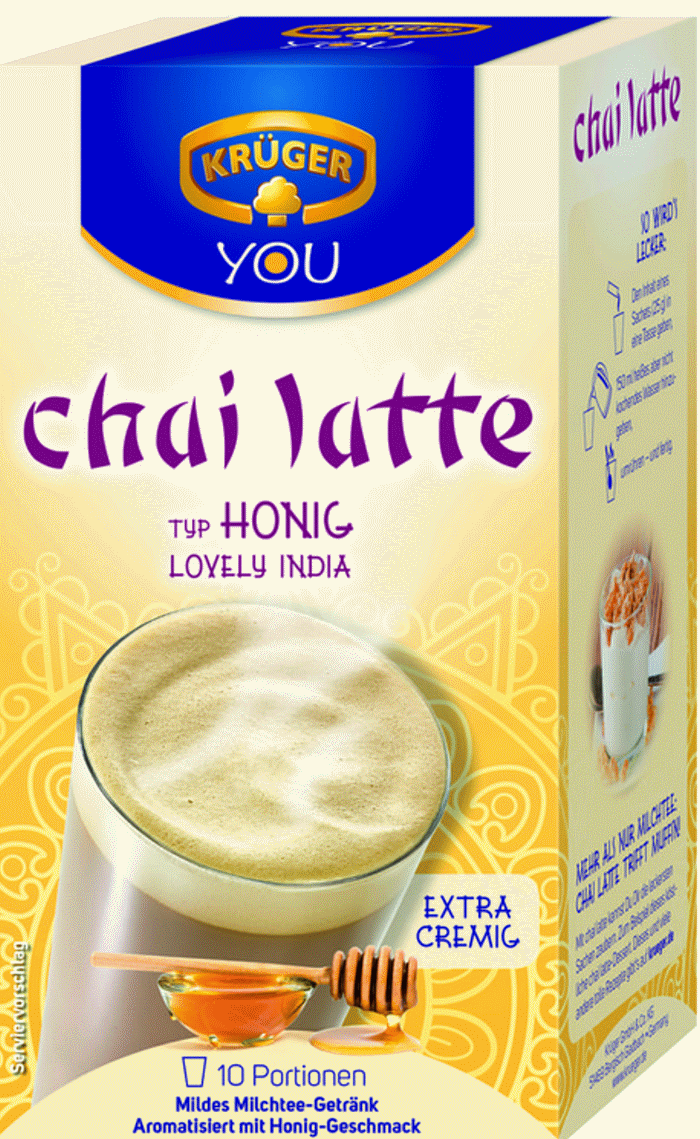 Krüger Chai Latte Instant Milch-Tee-Getränk Typ Honig 250g
