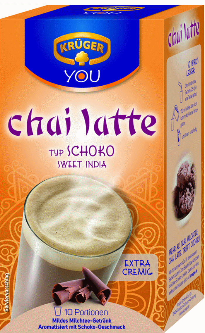Krüger Chai Latte Instant Milch-Tee-Getränk Typ Schoko 250g