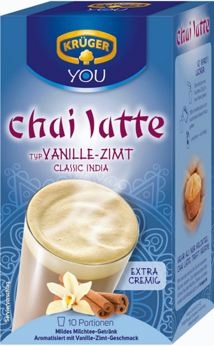 Krüger Chai Latte Instant Milch-Tee-Getränk Typ Vanille-Zimt 250g