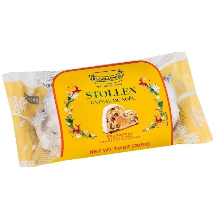 KuchenMeister Kleiner Bratapfel Christstollen Weihnachtsgebäck 200g