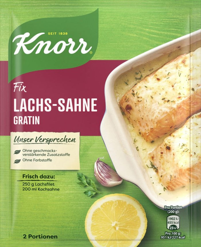 Knorr Fix für Lachs-Sahne Gratin 28g / 0.98 oz. NET. WT.