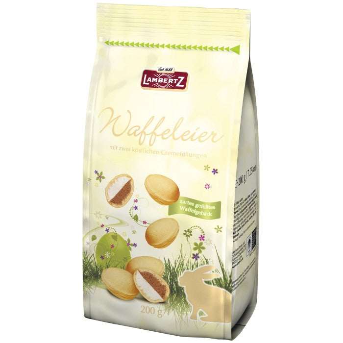 Lambertz Waffeleier unschokoliert doppelt gefüllt 200g / 7.05 oz