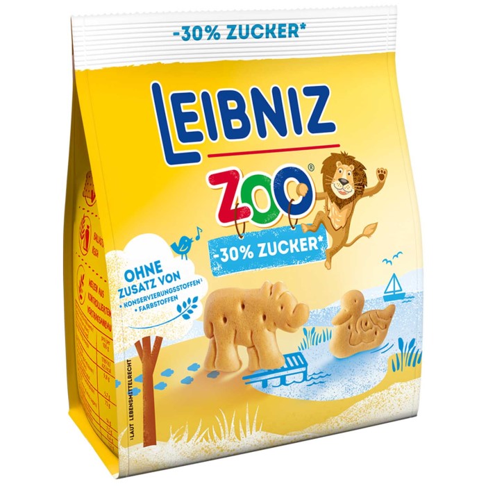 LEIBNIZ Zoo Butterkekse 30% weniger Zucker 125g