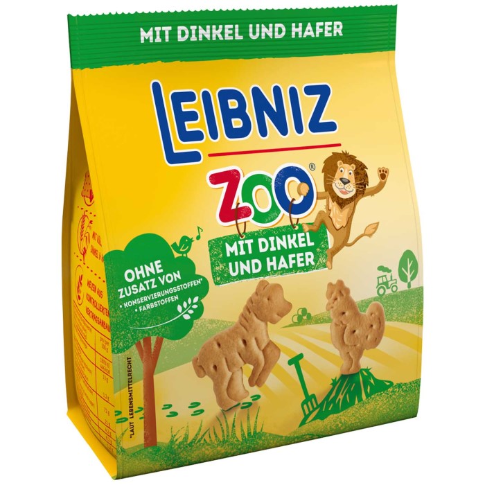 LEIBNIZ Zoo Butterkekse mit Dinkel & Hafer 125g