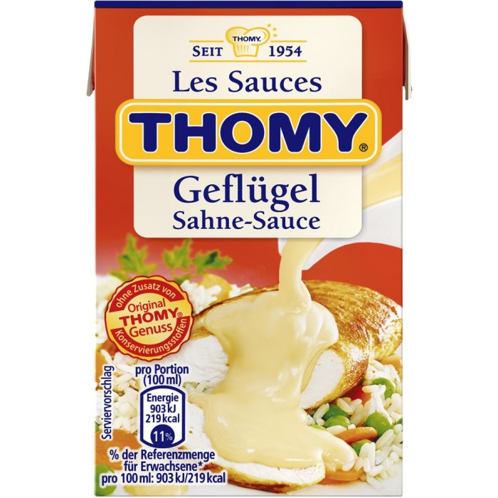 Thomy Les Sauces Geflügel-Sahne Soße 250ml / 8.45 fl.oz