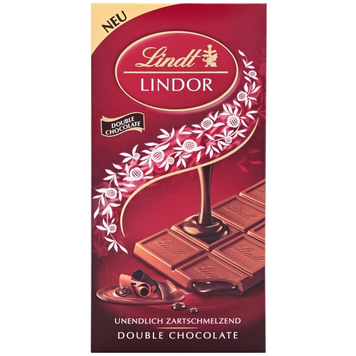 Lindt Lindor Double Chocolate Schokoladen Tafel 100g / 3.52oz