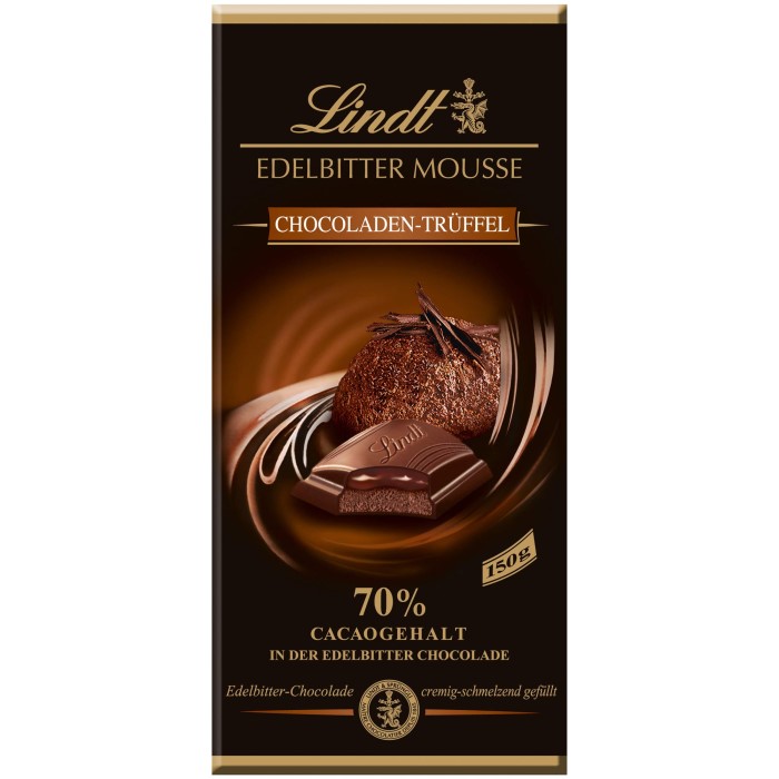 Lindt Edelbitter Mousse Chocoladen-Trüffel Tafel 150g / 5.29oz