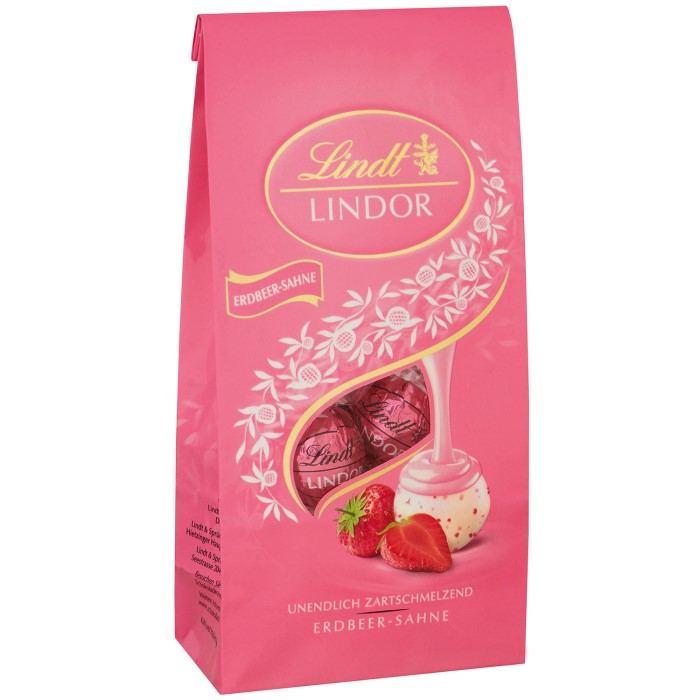 Lindt Lindor Schokoladen Kugeln Erdbeer-Sahne 137g / 4.83oz
