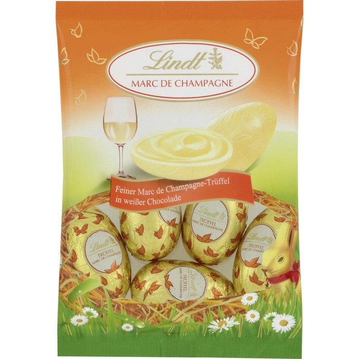 Lindt Marc de Champagne Trüffel weiße Schokoladen Ostereier 90g / 3.19 oz