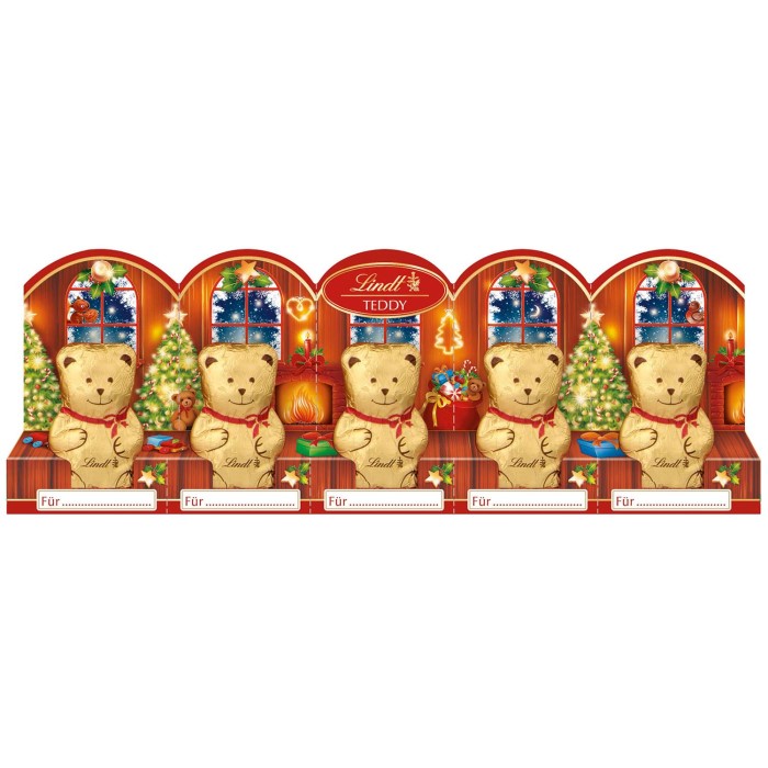 Lindt Mini Teddy aus Alpenvollmilchschokolade 5 x 10g / 5 x 0.35 oz