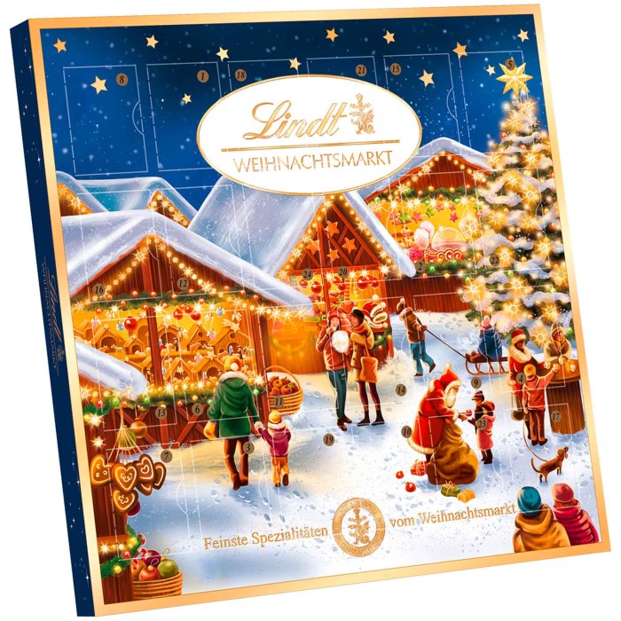 Lindt Weihnachtsmarkt Mini Tisch Adventskalender 115g / 4.05 oz