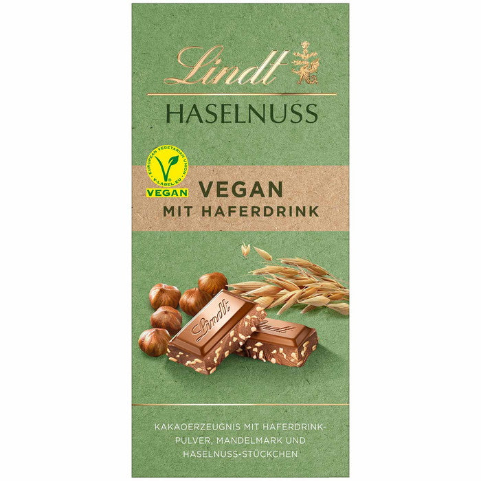 Lindt Vegan Haferdrink Haselnuss Tafel 100g / 3.52 oz