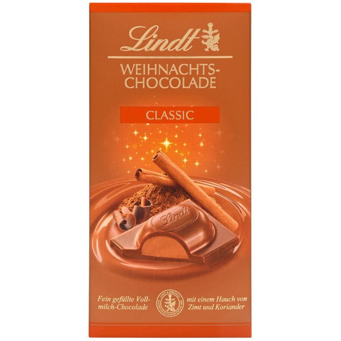 Lindt Weihnachts-Chocolate Classic 100g / 3.52 oz