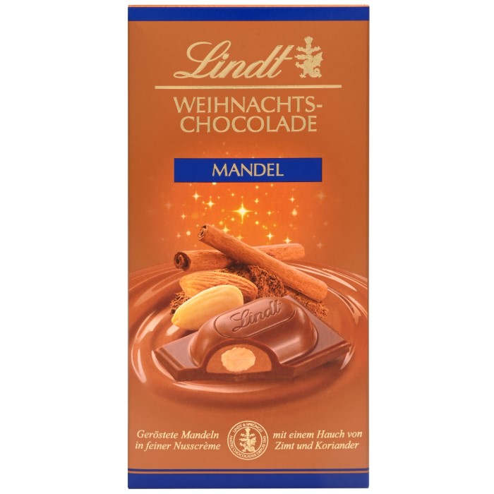 Lindt Weihnachts-Chocolate Mandel 100g / 3.52 oz