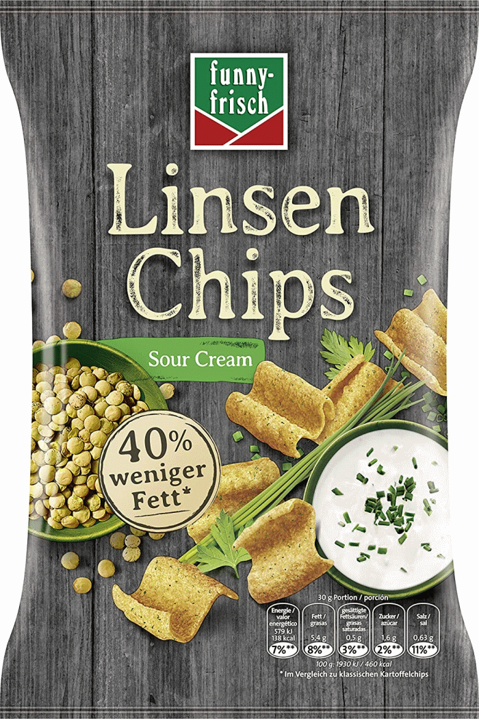 funny-frisch Linsen Chips Sour Cream 90g