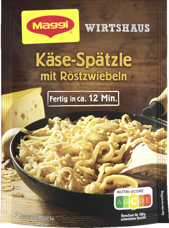 Maggi Wirtshaus Käse-Spätzle mit Röstzwiebeln 119g / 4.19oz