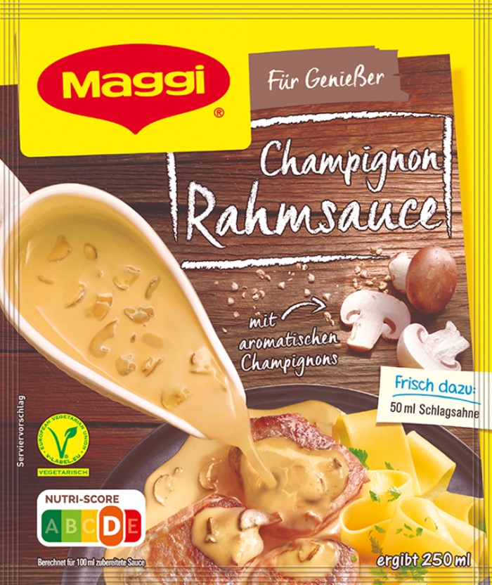 Maggi Für Genießer Champignon Rahm Sauce ergibt 250ml / 8.45 fl.oz.