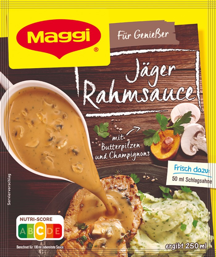 Maggi Für Genießer Jäger Rahm Sauce ergibt 250ml / 8.45 fl.oz.
