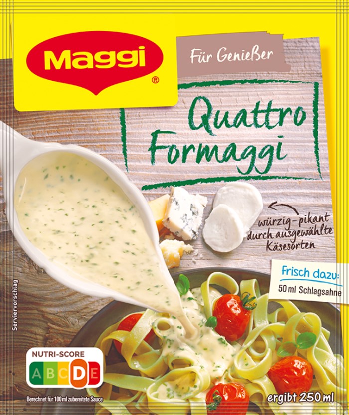 Maggi Für Genießer Quattro Formaggi Sauce ergibt 250ml / 8.45 fl.oz.