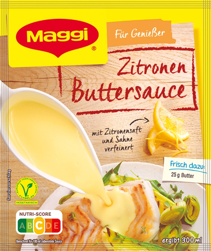 Maggi Für Genießer Zitronen Butter Sauce ergibt 250ml / 8.45 fl.oz.