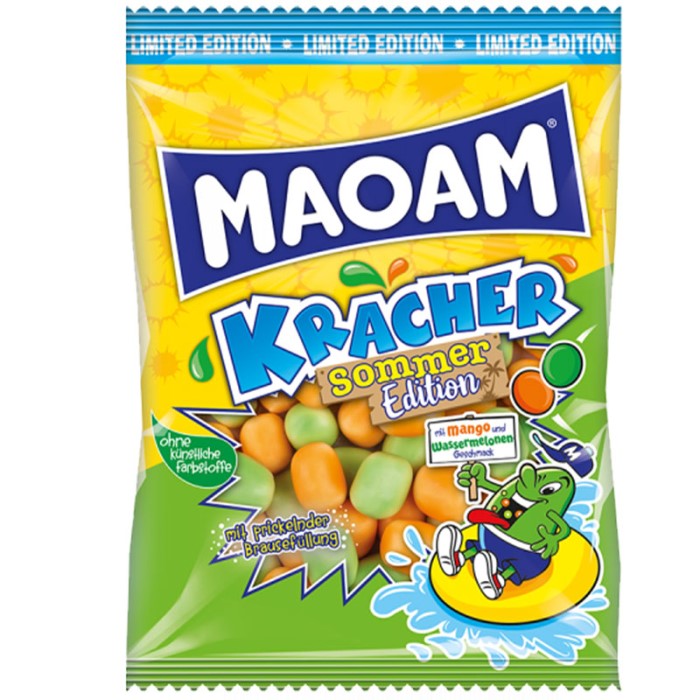 MAOAM Kracher Sommer Edition Kaubonbons mit Brausefüllung 200g