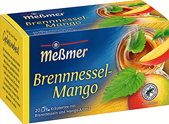 Meßmer Kräutertee Brennessel Mango 20 Teebeutel