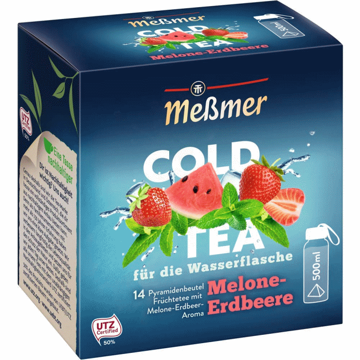 Meßmer Cold Tea Melone Erdbeere 14 Pyramidenbeutel