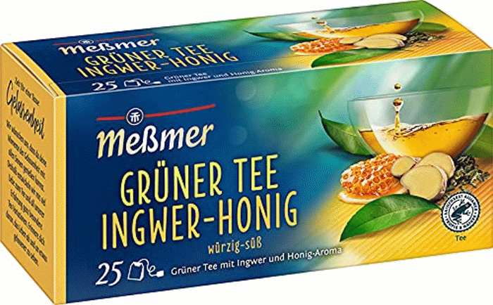 Meßmer Grüner Tee Ingwer Honig 25 einzeln verpackte Teebeutel