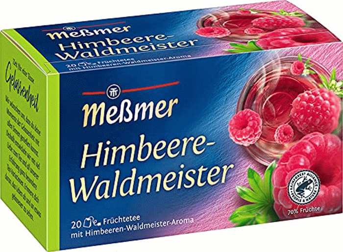 Meßmer Früchtetee Himbeere Waldmeister 20 Teebeutel
