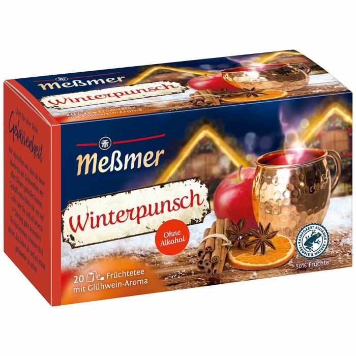 Meßmer Winterpunsch Früchtetee mit Glühwein-Aroma 20 Teebeutel